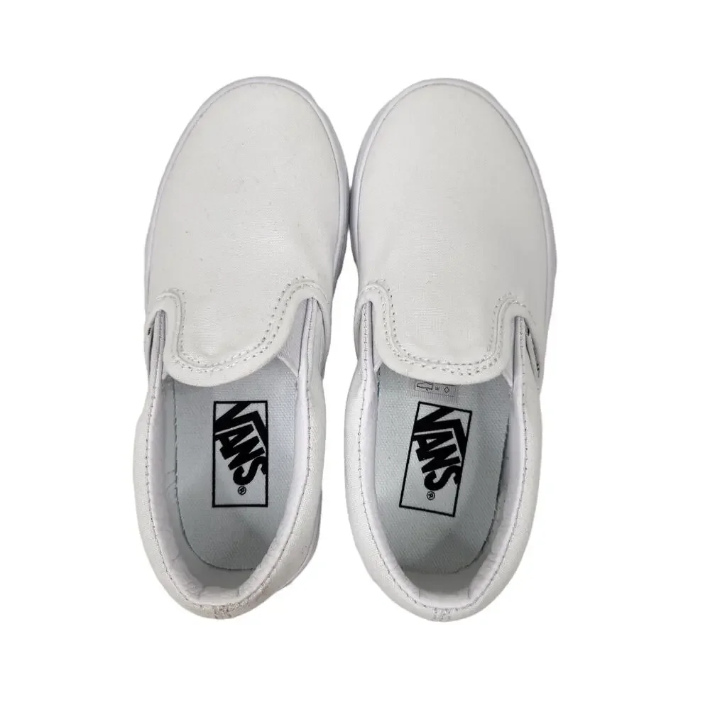 Vans Boys Classic Slip-On (/YTH) - True White - 2 Youth